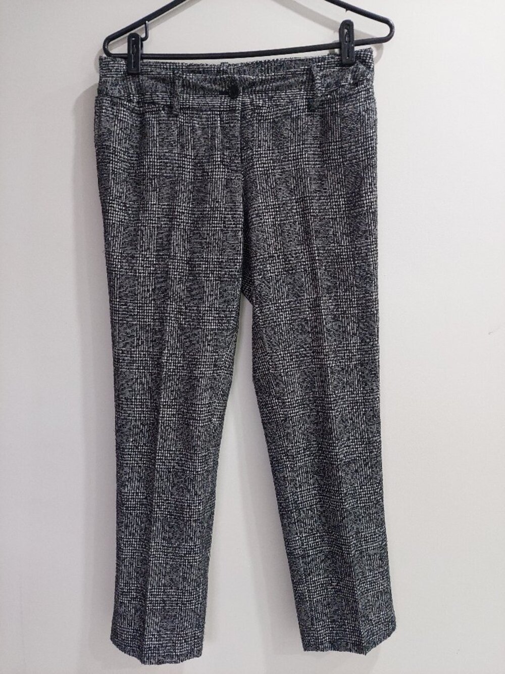 MICHAEL Michael Kors Women's Size 6 Trousers Black White Tweed